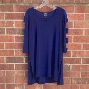 Clara Sun Woo Tunic Top Royal Blue sz M